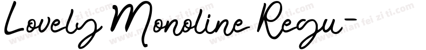 Lovely Monoline Regu字体转换